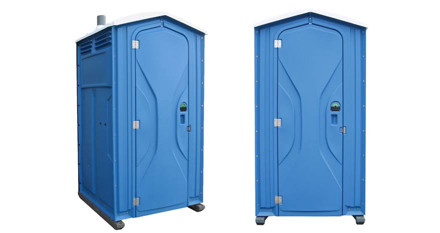 Long-term porta potty units on site in Quincy, Illinois